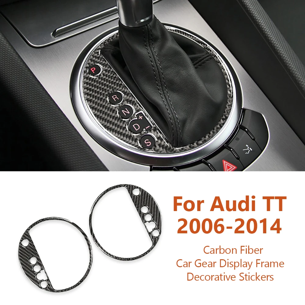 

Для Audi TT 8n 8J MK123 TTRS 2006-2014 углеродное волокно Автомобильная панель шестерни дисплей рамка Декоративные наклейки автомобильные аксессуары для интерьера