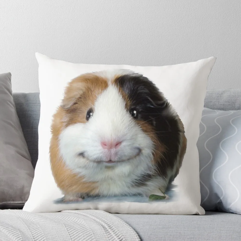 

Keep Smiling with Angeelo the Guinea Pig! Throw Pillow christmas ornaments 2024 Throw Pillow