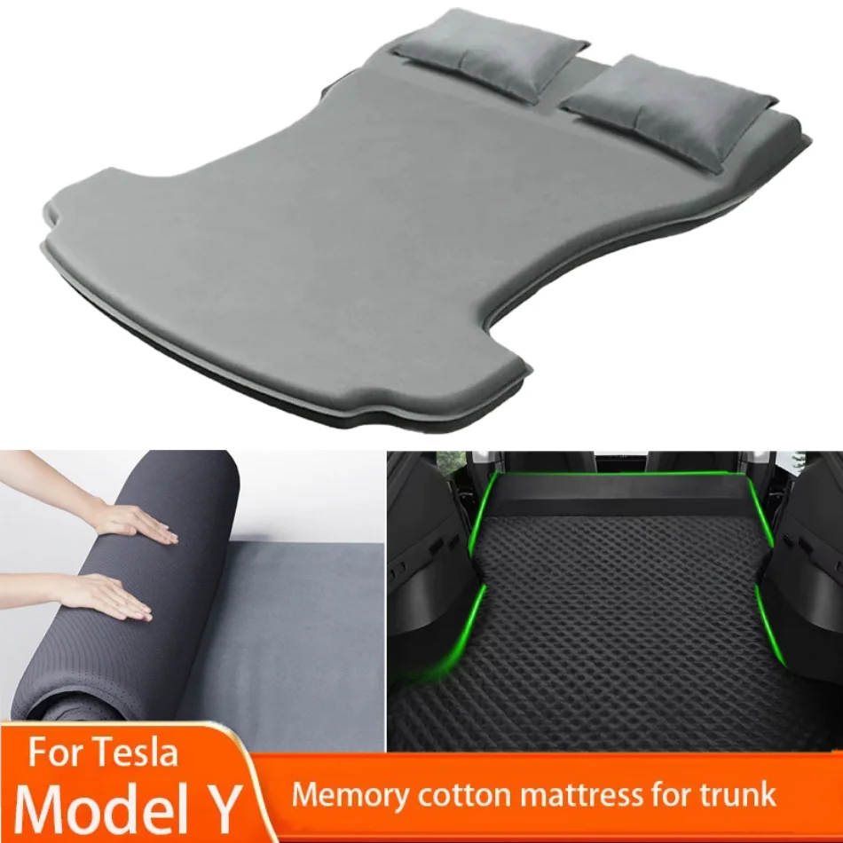 Inflatable Special Suede Mattress Car for Tesla Model 3-Model Y-Outdoor Camping Portable Foldable Travel Bed