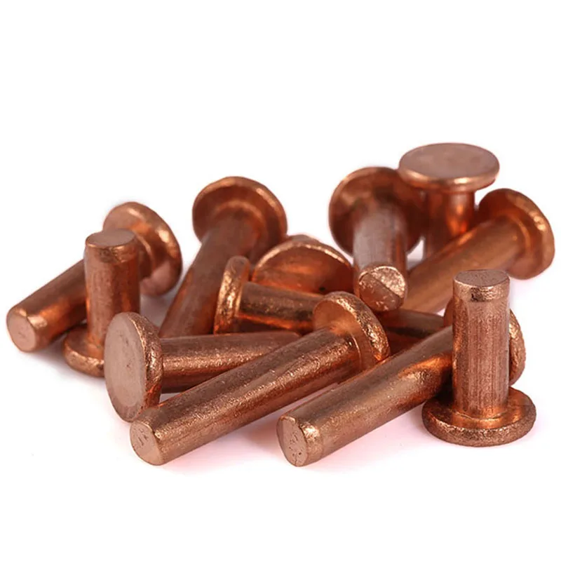 M3 Copper Flat Head Rivets 30pcs Flat Head Solid Copper Rivets rivets and fasteners,rivets and screws