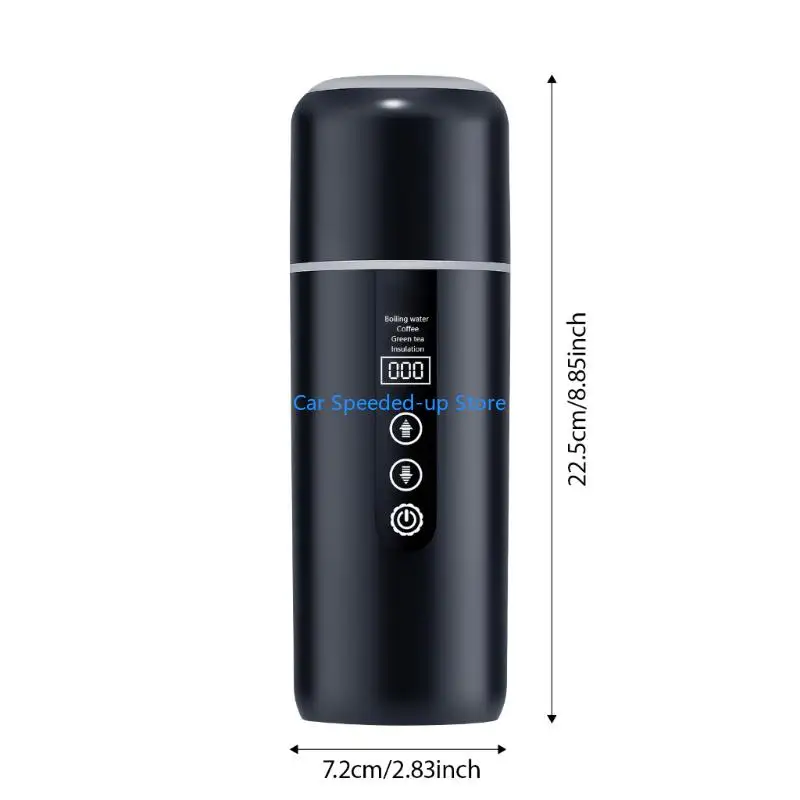 캠핑 도로 여행을 위한 X5XF 절연 차량 여행 커피포트 500ml USB 추진 가열 컵