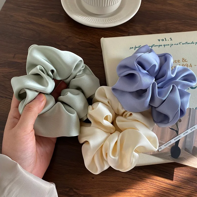 

French sweet Elastic Hair Bands Pure Color Rubber Band Hair Accessories Hair Ponytail Rubber Bands Holder Casual Home Headdress