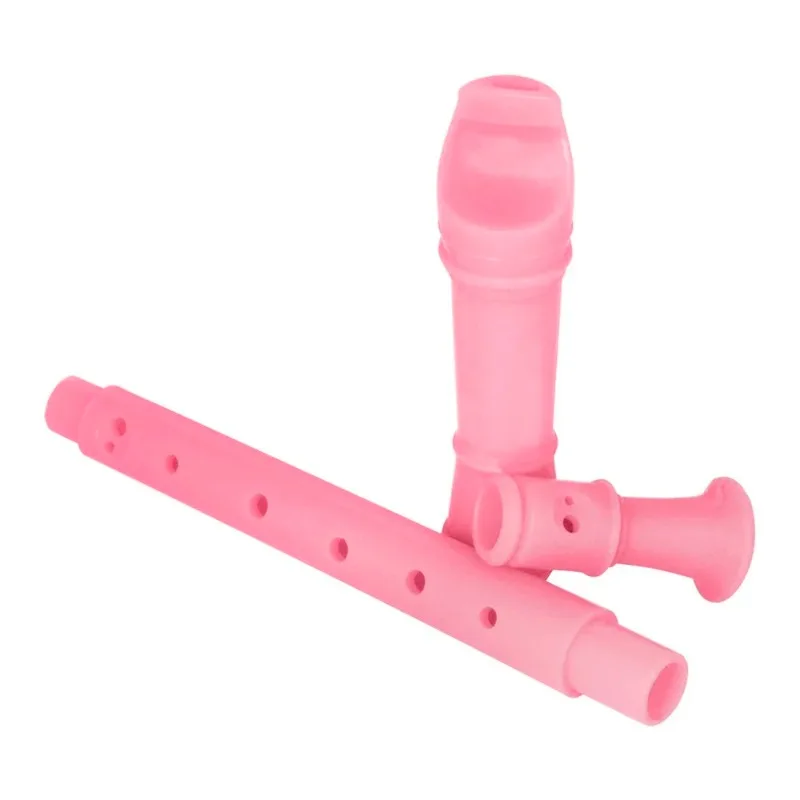8 Holes Plastic Recorder Long Flute Musical Woodwind Instrument Colorful Clarinet with Cleaning Stick For Children Beginner Gift