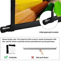 VEIDADZ Projector Screen With Stand Foldable White Wrinkle-Free 60-120 inch 16:9 Screen With Bag for Home Theater Indoor Outdoor - Image 4