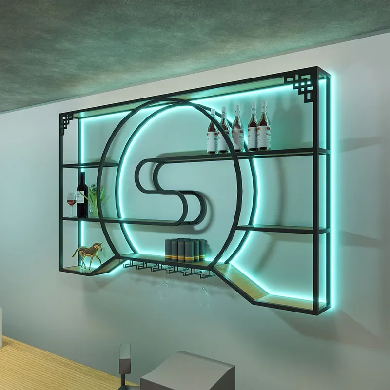 Drinks Cabinet Wine Fridge Liquor Bar For Living Room Vino Storage Glass Showcases Collection Rack Wall Shelf Canteen Furniture