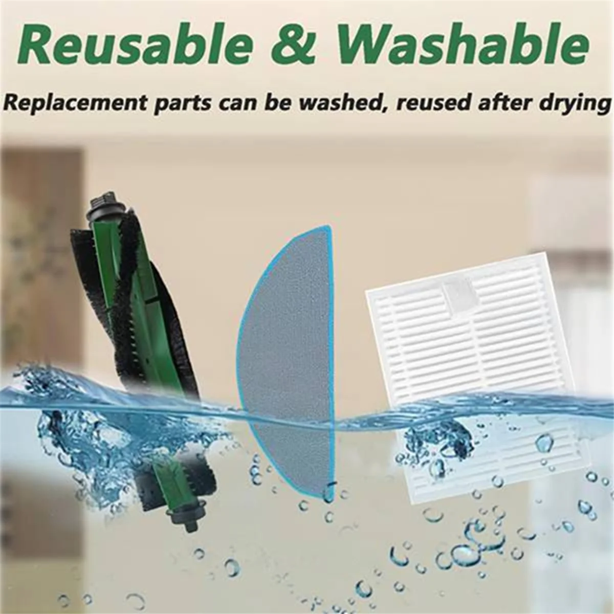 FZFZ For Combo Essential Series Y0140 Y0110 Y0112 Robot Vacuum Cleaner Accessories Main Side Brush Filter Mop Pad Kit