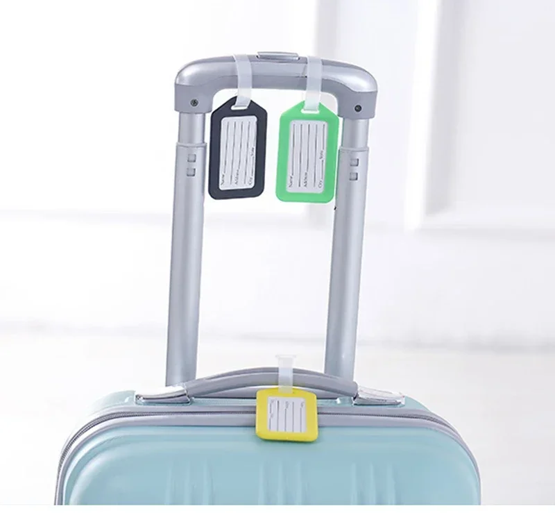 DIY 1pc Luggage Tags Suitcase Label Plastic Bag Travel Tag Name Address ID Label Baggage Holder Garment Tags Accessories