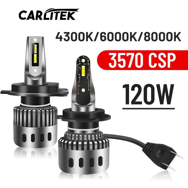 LED Car Headlights H7 Led Headlight 6000K H1 H4 H8 H11 Led Bulb Fog Light 9012 Hir2 9005 HB3 9006 HB4 Auto Lamp 25000LM 120W Turbo 4300K Mini Diode