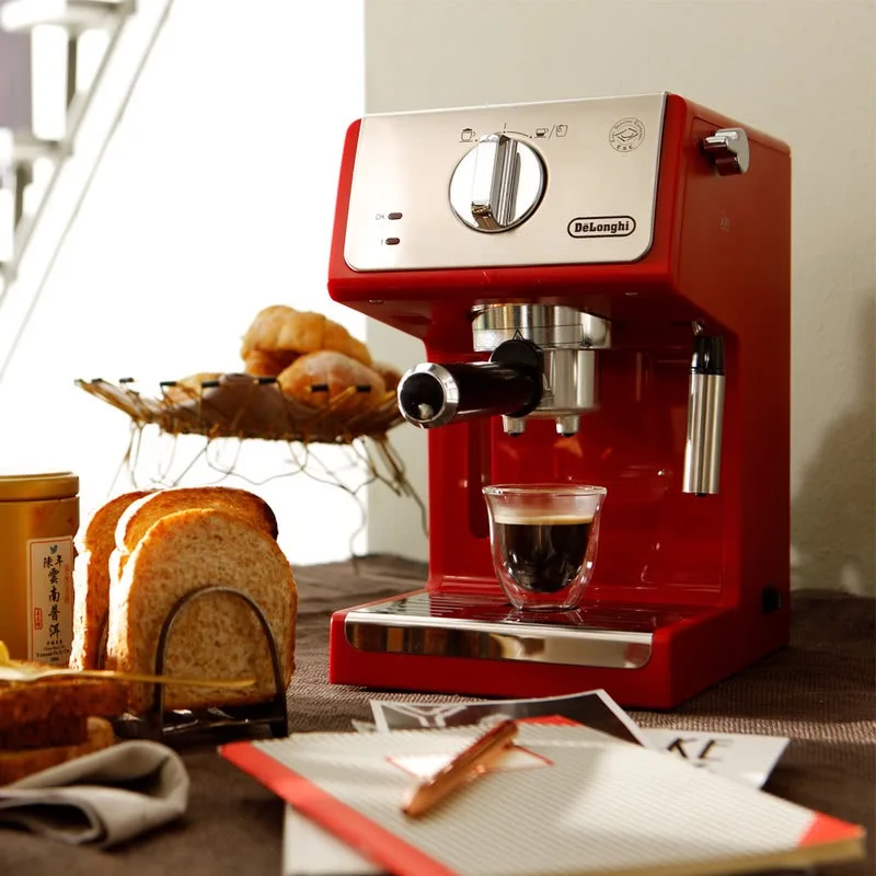 Delonghi Macchina Per Caffè Espresso Italiano Montalatte Elettrodomestico Da Cucina 220V Schiuma Elettrica Cappuccino Latte Mocha 15Bar Caffettiera