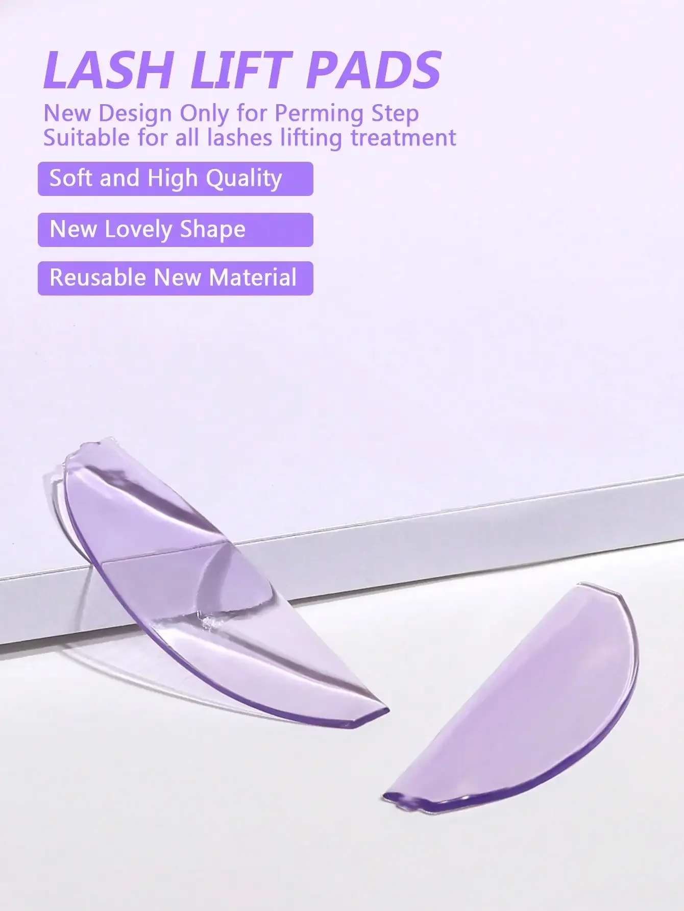 1쌍 재사용 가능한 속눈썹 리프트 소프트닝 패드, 눈썹 틴트 및 리프트에도 사용 가능, 살롱 및 DIY에 적합