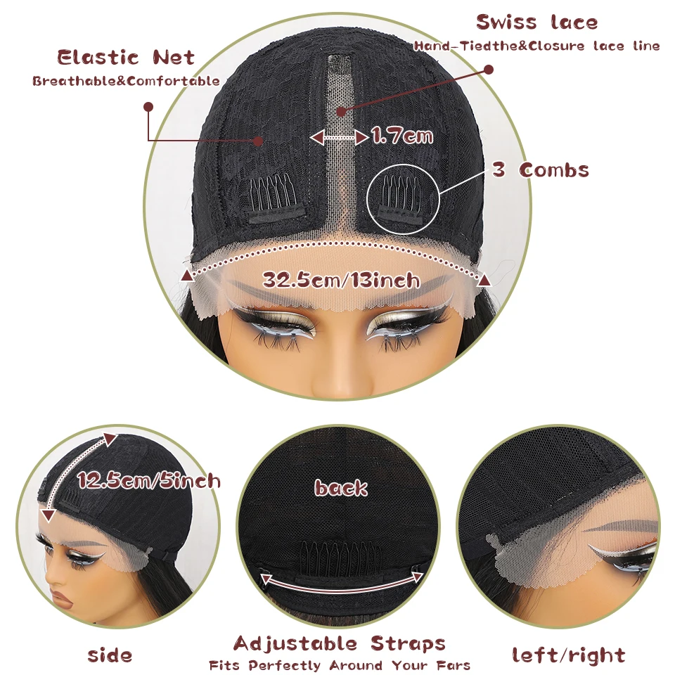 Synthetic Body Wave Lace Front Wig 18&ldquo; Lace T Part Wavy Layered Wigs for Women With Baby Hair Ombre Brown Blonde Cosplay Wig lace front wig