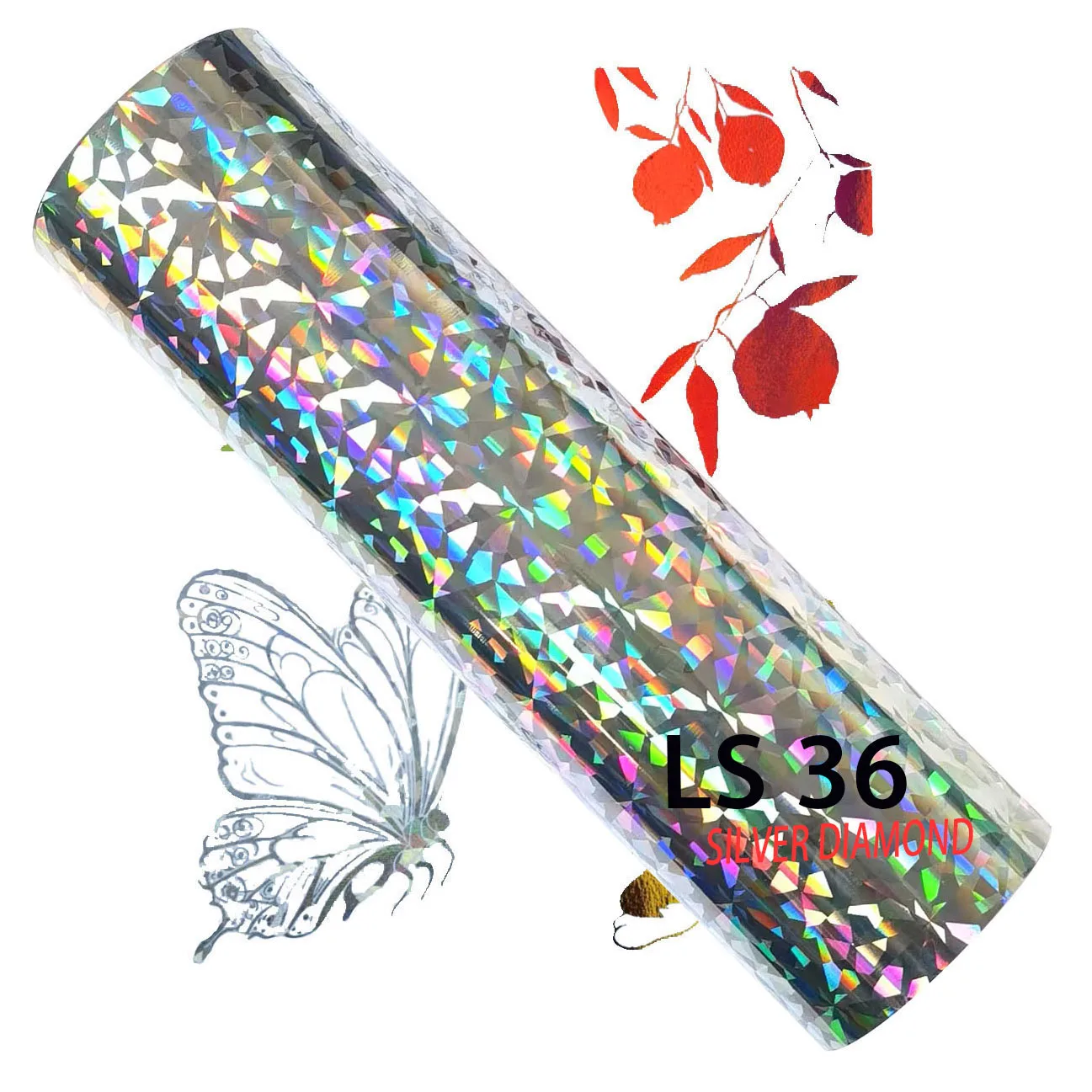 Craft Foil 30.5cm X 10m Holographic Transfer Foil Hot Stamping Toner Reactive Film Laser Printer Matte