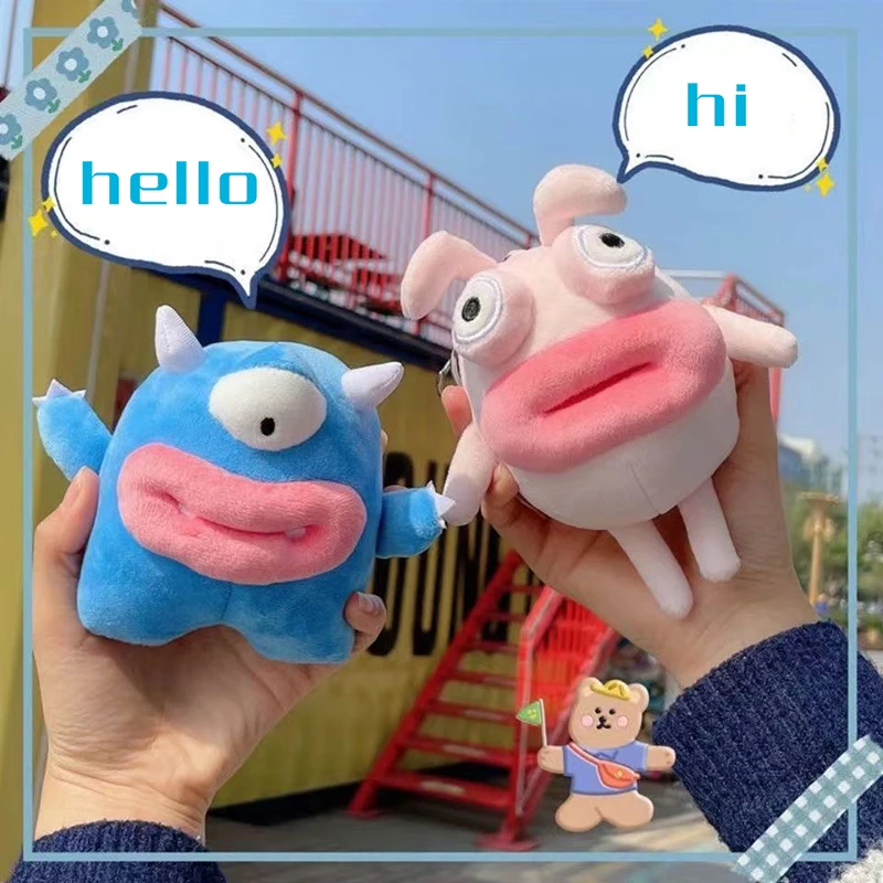 Boneca de pelúcia gigante de papoula brincar com brinquedo de brinquedo,  boca de salsicha azul monstro boneca de horror almofada azul 150 cm