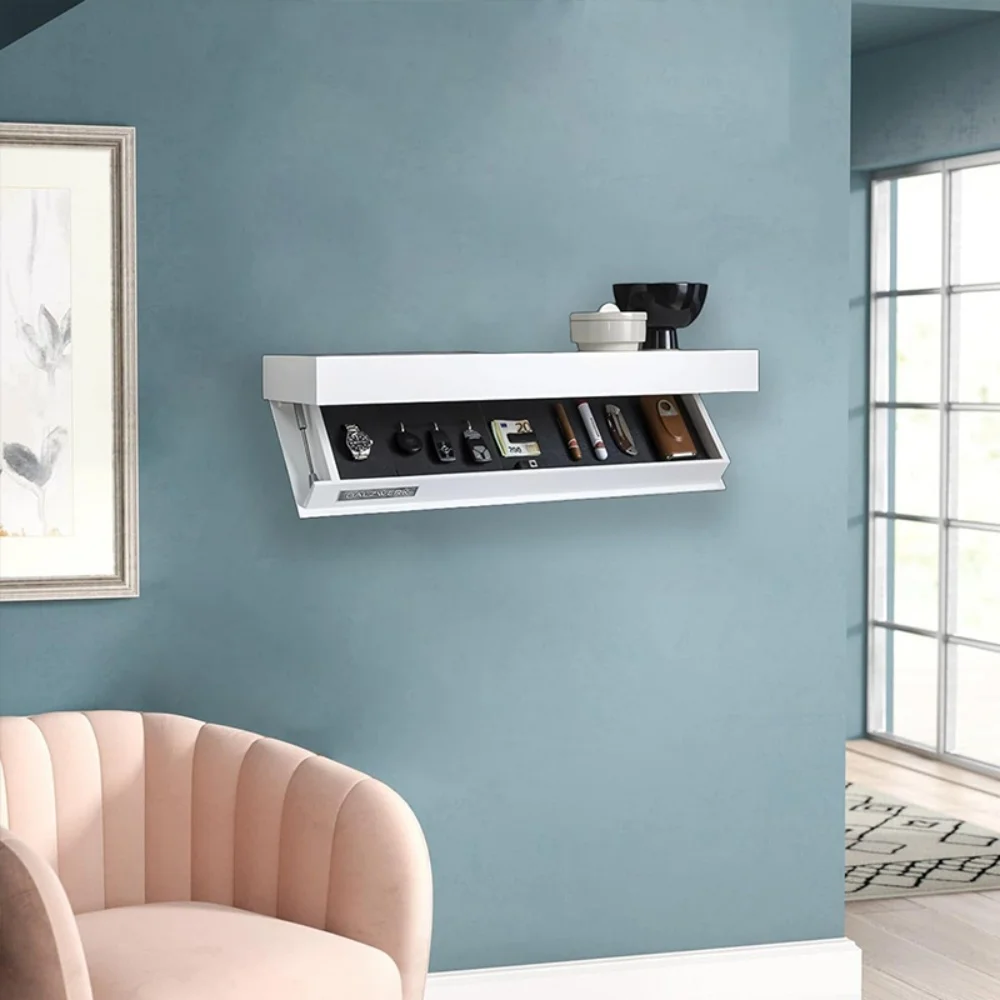 Wood Floating Wall-mounted Hidden Design Storage Shelf Compartment Concealed Floating Shelf Furniture Decoration Storage Box 3