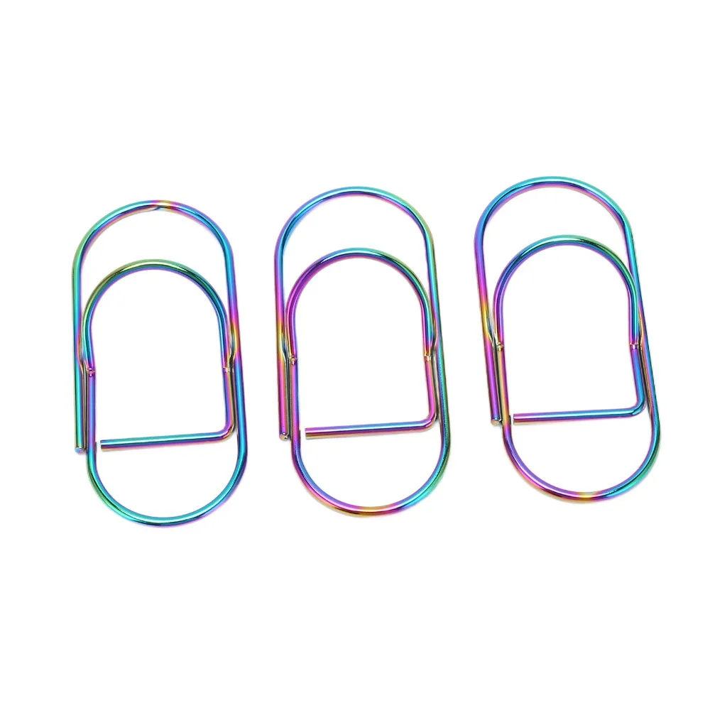 24Pcs 다목적 금속 펜 클립 녹슬지 않는 60*28mm 종이 클립 펜 홀더 휴대용 다채로운 펜 홀더 클립