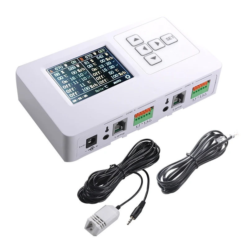 Grow Light Controller RJ14 Master Controller Wifi App Control Temp Humidity Dimming forLed Grow Light