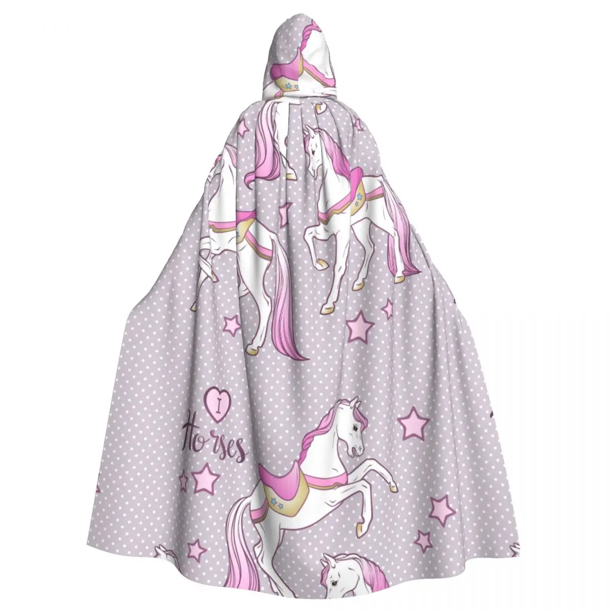 

Hooded Cloak Unisex Cloak with Hood Cloak Cosplay Costume Cute Horses And Stars