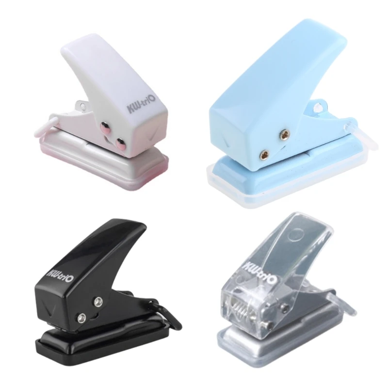 

2024 New Portable Single Hole Puncher Round Hole Punching Tool 8 Sheet Capacity with Chip Tray for DIY Binder Paper Card Picture