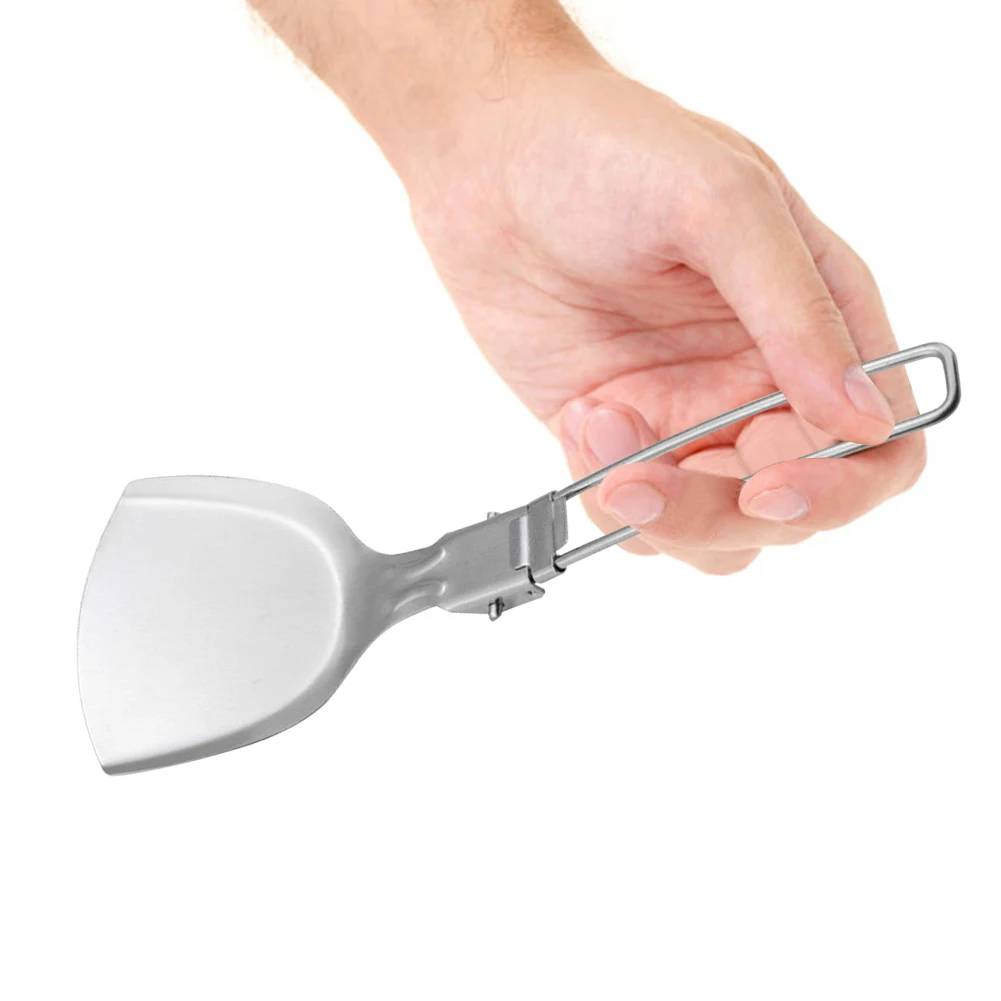 Spatula Shovel Ladle Tableware Stainless Steel Cooking Utensils Foldable Lightweight Dinnerware Hiking Bushcraft Gadgets