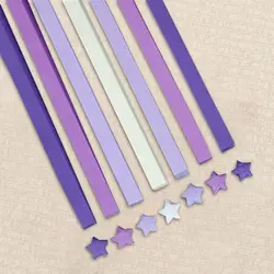 Vibrant Origami Star Paper Strips - 540 Sheets, 27 Colors for DIY Crafts and Home Decor (Purple series540shee)