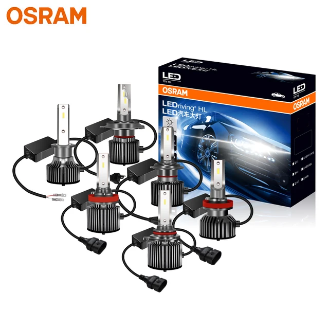 OSRAM LED H1 H4 H7 H8 H11 H16 9012 9003 9005 9006 HB2 HB3 HB4 H1R2 HYZ  LEDriving 6000K White LED Car Headlight +140% Bright, 2X - AliExpress