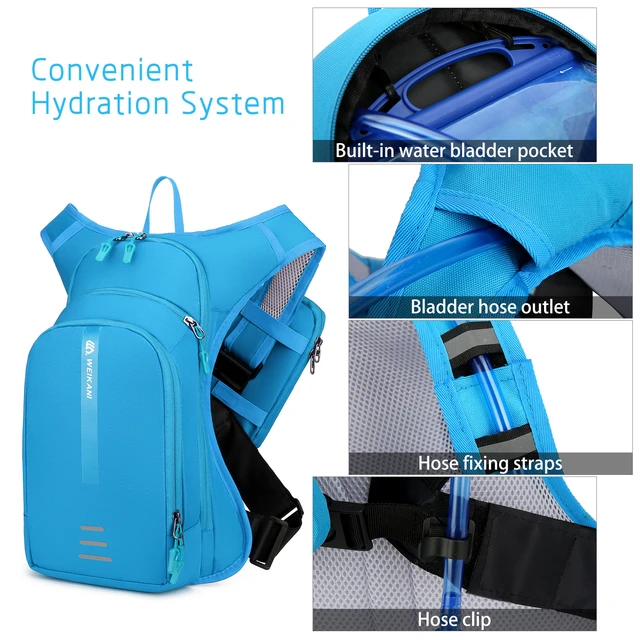 Running Camping Hydratation Sac à Dos Sac Pochette Escalade Noir