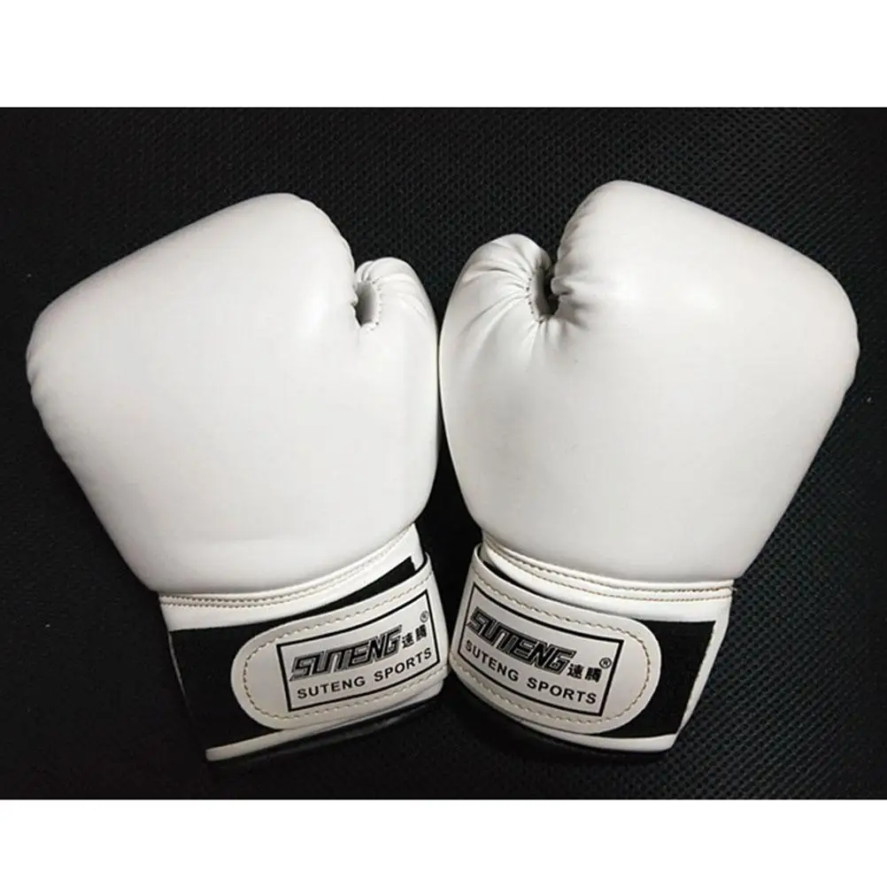 Durable Pu Kids Boxing Gloves White Punch Mitts For Girls Kickboxing Karate Martial Cardio Practice Sparring Training Fists