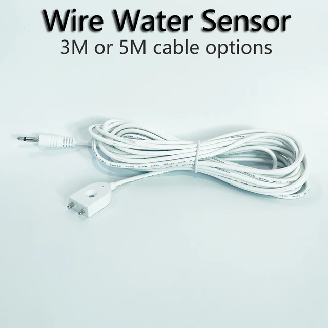 3M/5M Wired Water Leakage Alarm Detector Water Sensor NO Signal Cable For WIFI Water Sensor With Two Metal Poles 1