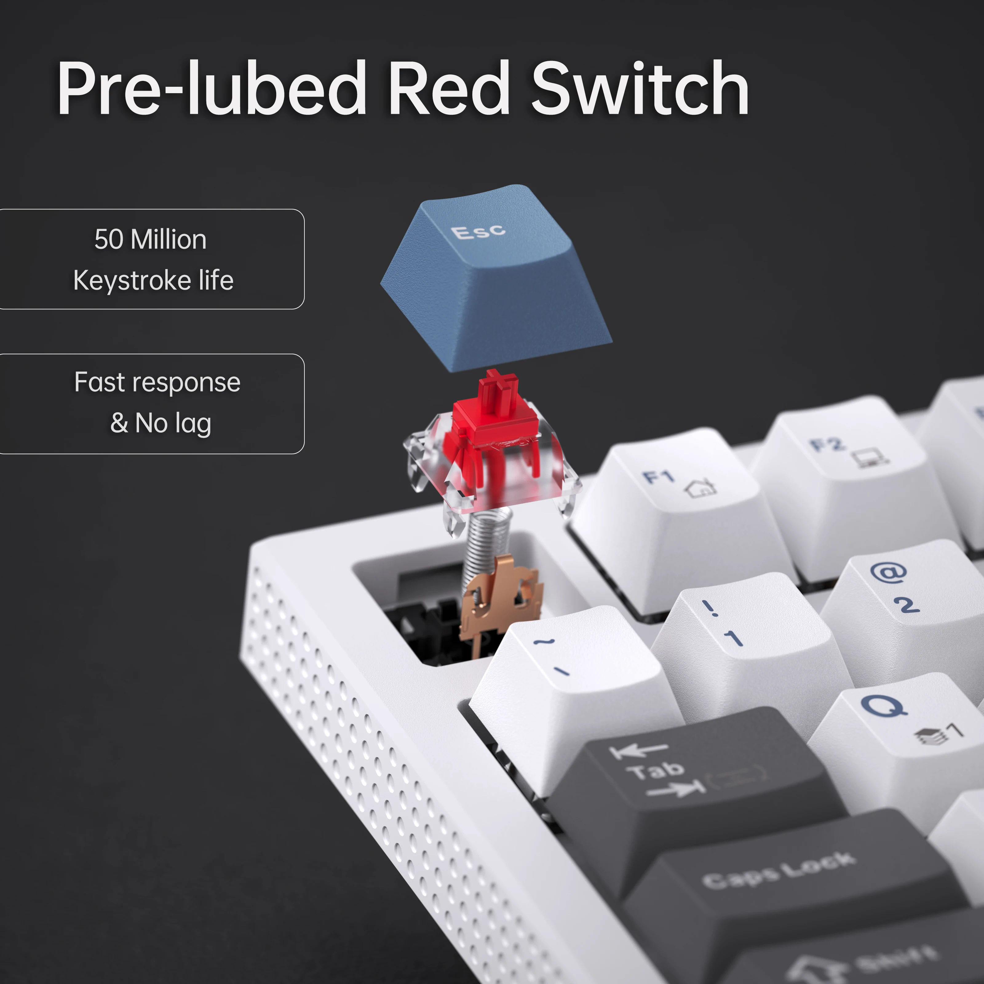 KEMOVE K98SE メカニカルキーボード 有線 青軸 英語配列 KEMOVE K98SE Mechanical Gaming Keyboard