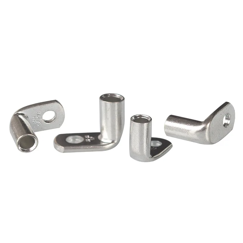 

4Pcs Angle Type Copper Tube Terminal Eyelets Rings Cable Lug A6-25HP Wire