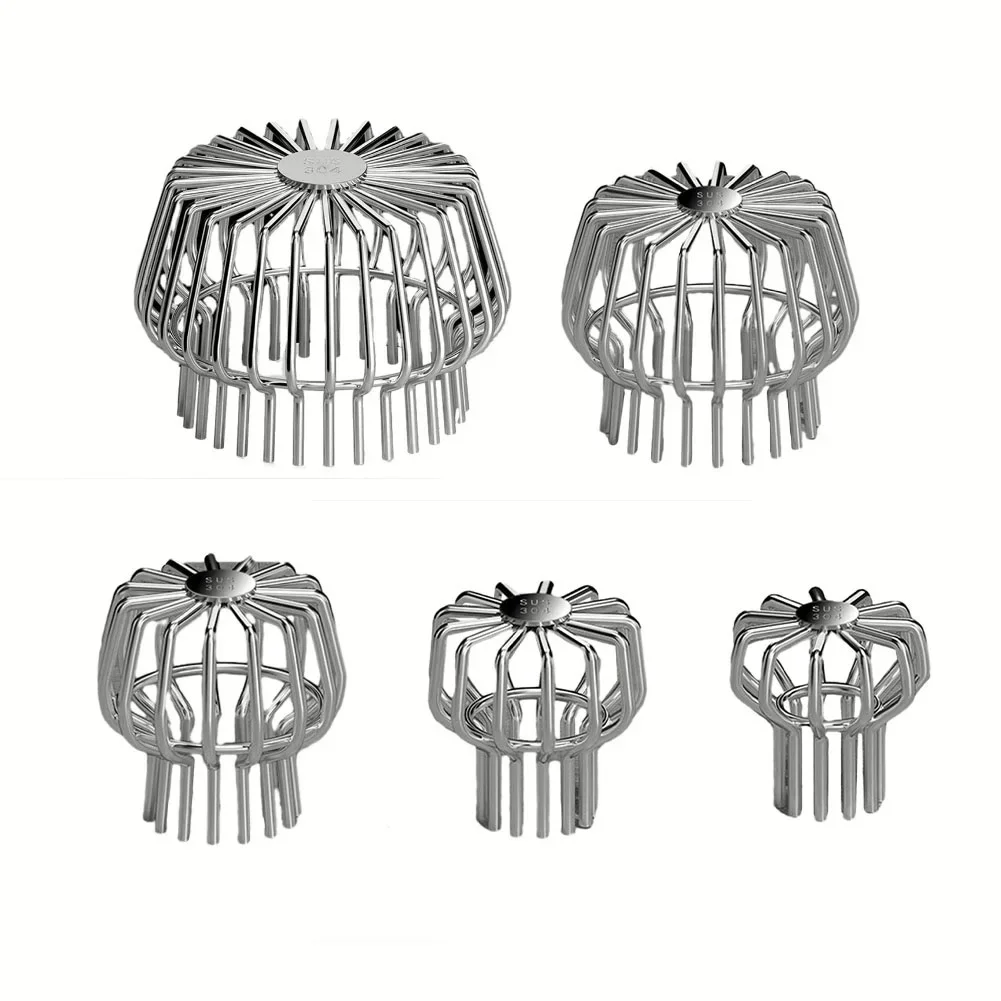 Stainless Steel Roof Drain Drainage Ditch Anti-Blocking Mesh Cover Rain Pipe Cap Balcony Drainage Cover Gutter Guard Strainer