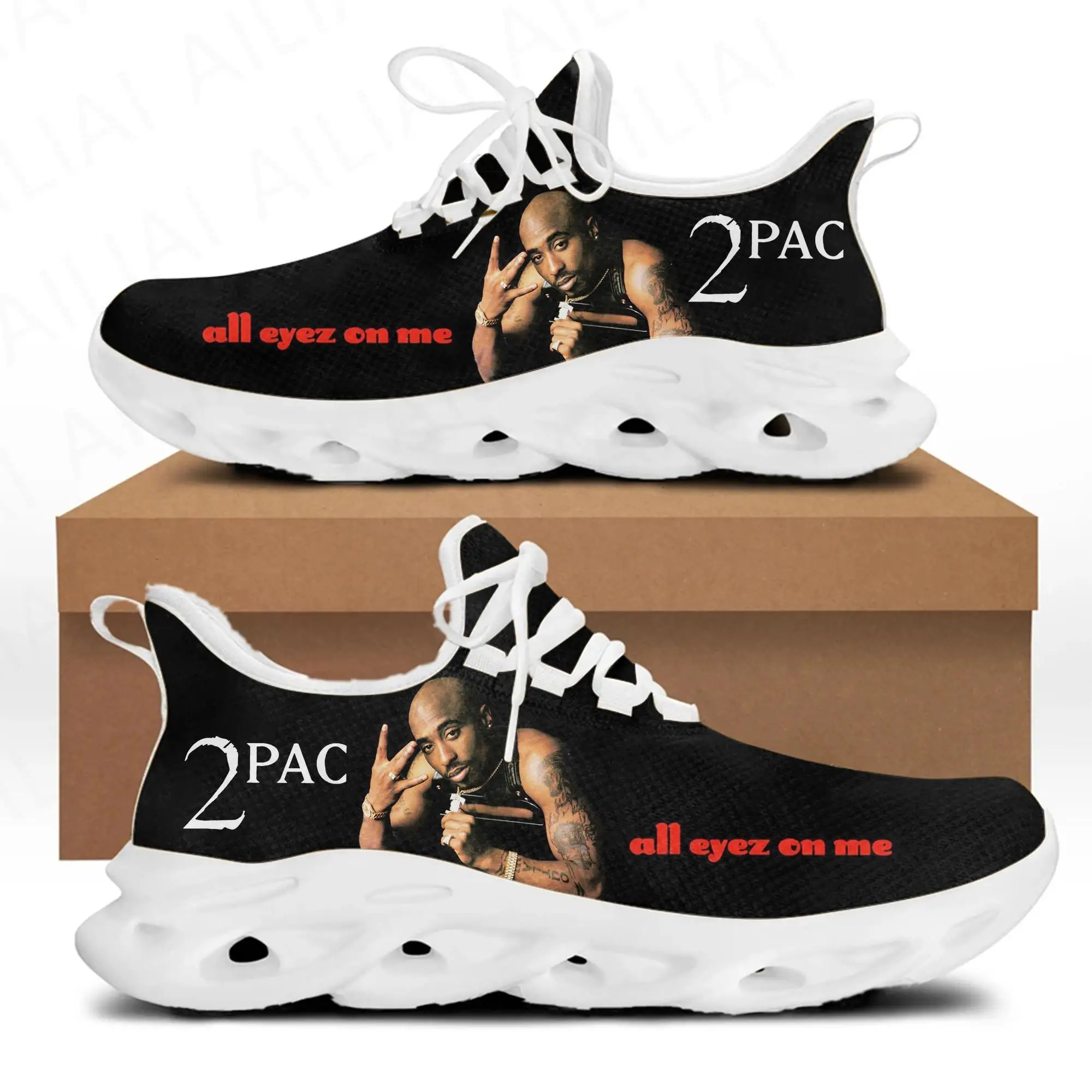 

Rap 2Pac Tupac Flats Sneakers Mens Womens Sports Running Shoes All Eyez on Me High Quality DIY Sneaker Custom Made Shoe
