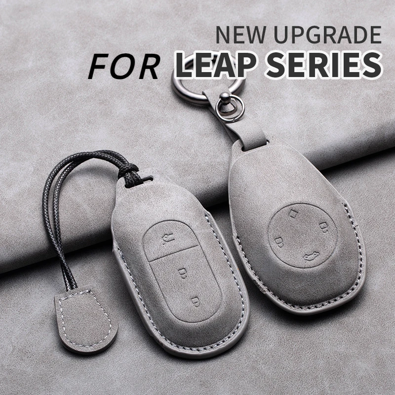 Étui Clé Voiture Leapmotor - Pour T03, S01, C11, C01 - Protection Complète En Cuir écologique - Design Précis Boutons Accessibles - 11