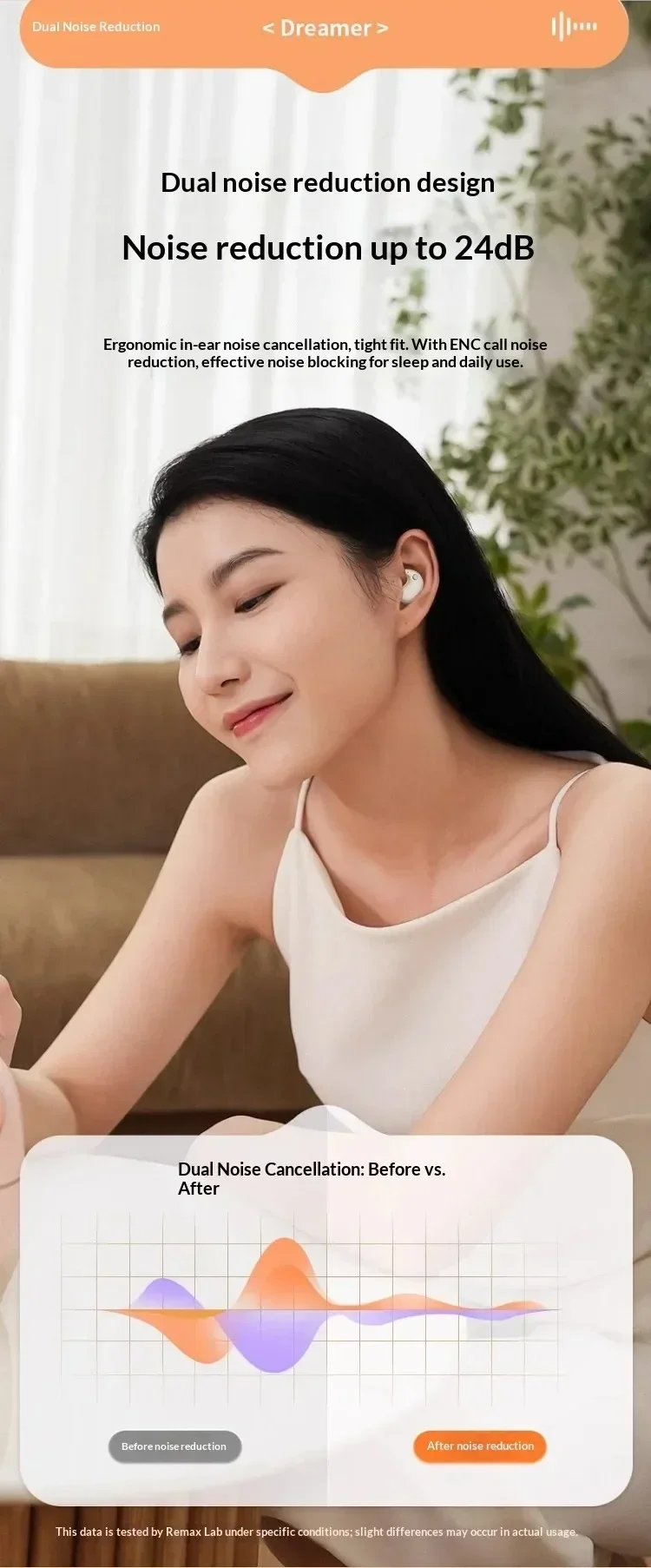 Ultra Sleep Wireless Bluetooth Earbuds For Side Sleepers Comfort_voghion.com