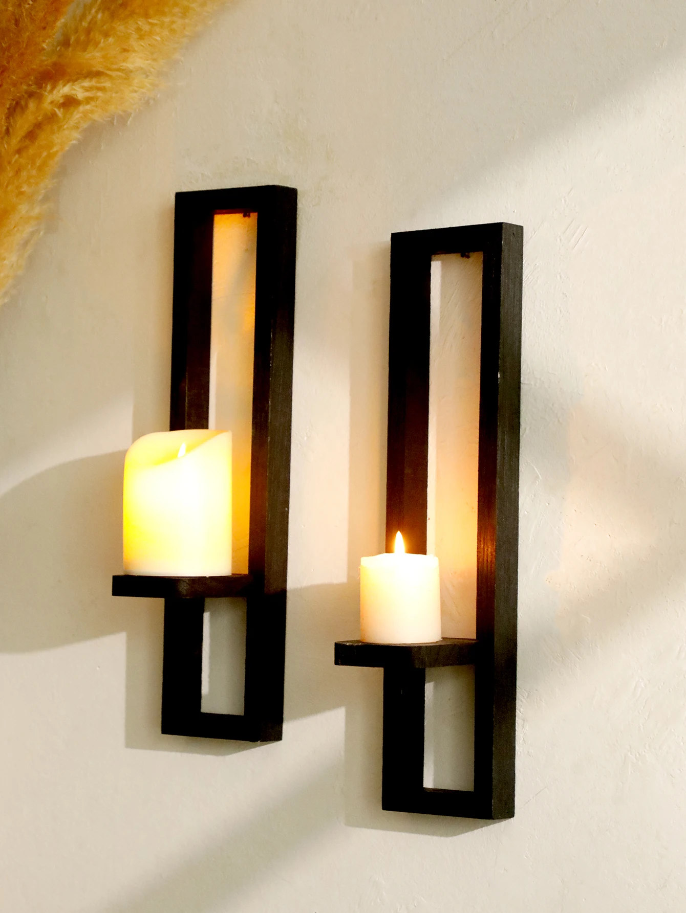 Wall-Mounted Candle Holder in Bedroom