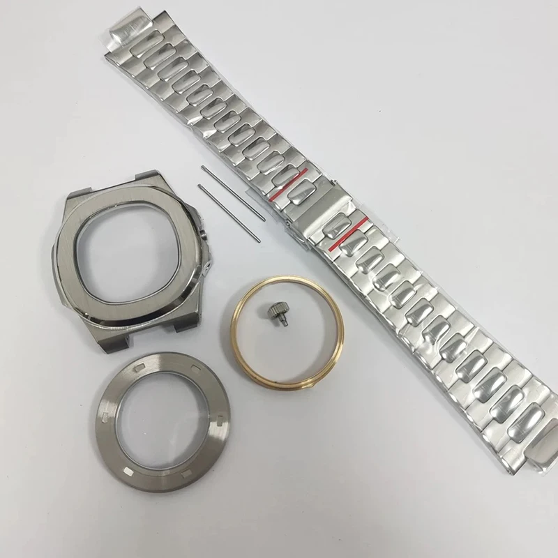 41 mm silbernes Uhrengehäuse aus 316L-Edelstahl + Armband + Zifferblatt. Metallfutter. Material passend für 30,5 mm Zifferblatt. Wasserdichte Passform. NH35/NH36-Uhrwerk – Detail 8