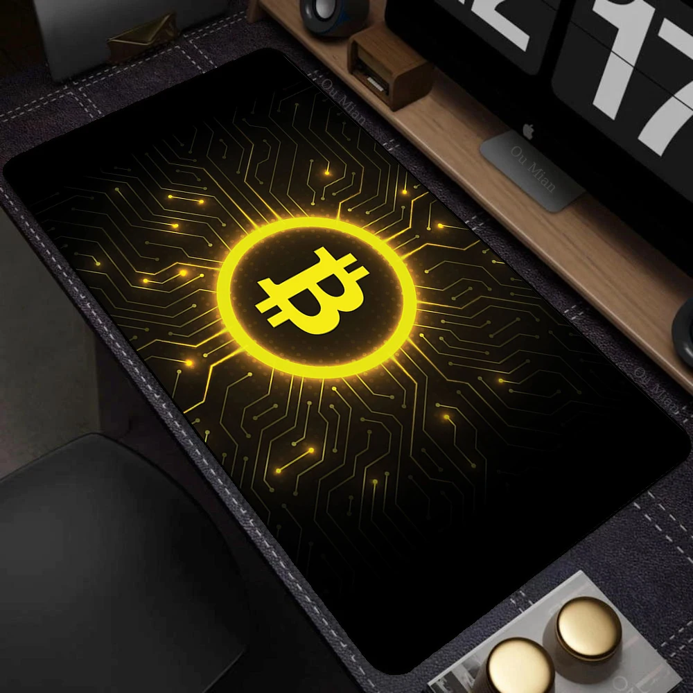 Bitcoin Trading Currency Mouse Pad Large Protector Gaming Mousepads Office  Table Keyboard Long Padding Computer Gamer Desk Mat - AliExpress