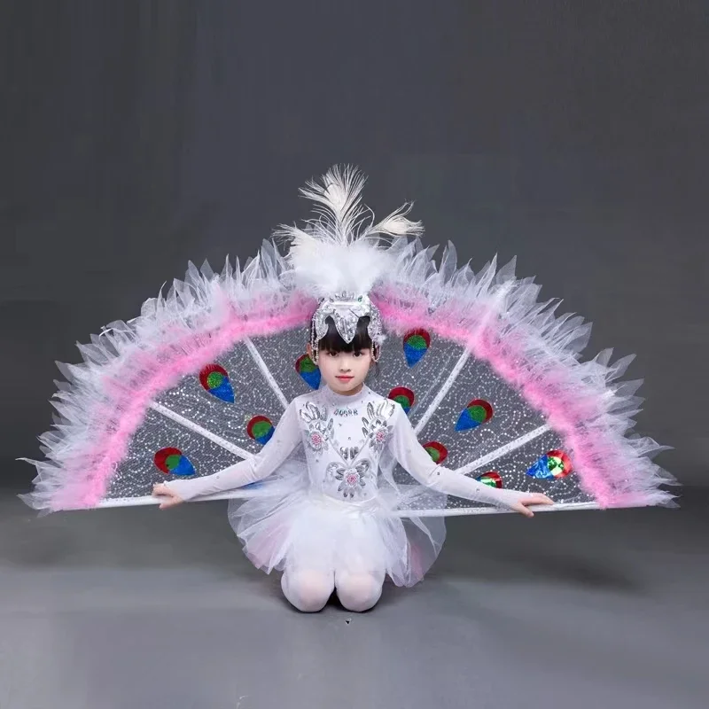 

Children's Costume Female Ethnic Dance Dai Peacock Dancing Dress Performance Wear Festival Clothing