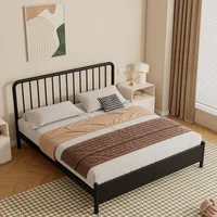 Минималистичный металлический каркас кровати, регулируемый по высоте каркас, основание кровати для спальни, основание матраса 1,2/1,5/1,8 м для внутреннего современного поддона для матраса — изображение 3