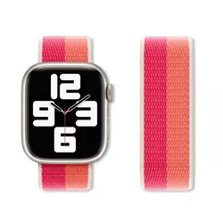 High-Performance Nylon Loop Strap for Smartwatch (Nectarine Peony 110)