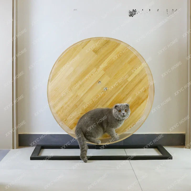 Exclusive for Cats Furniture Treadmill Running Wheel Solid Wood Roller Cat Toy Sports the Best Weight-Loss Product Solid Wood
