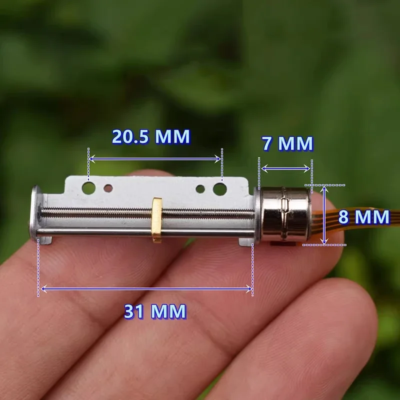Description Picture 2 of itemMini Tiny 8MM 2-Phase 4-Wire Linear Stepper Motor Stepping Motor Precision Lead Screw Shaft Metal Slider Nut Moving Block