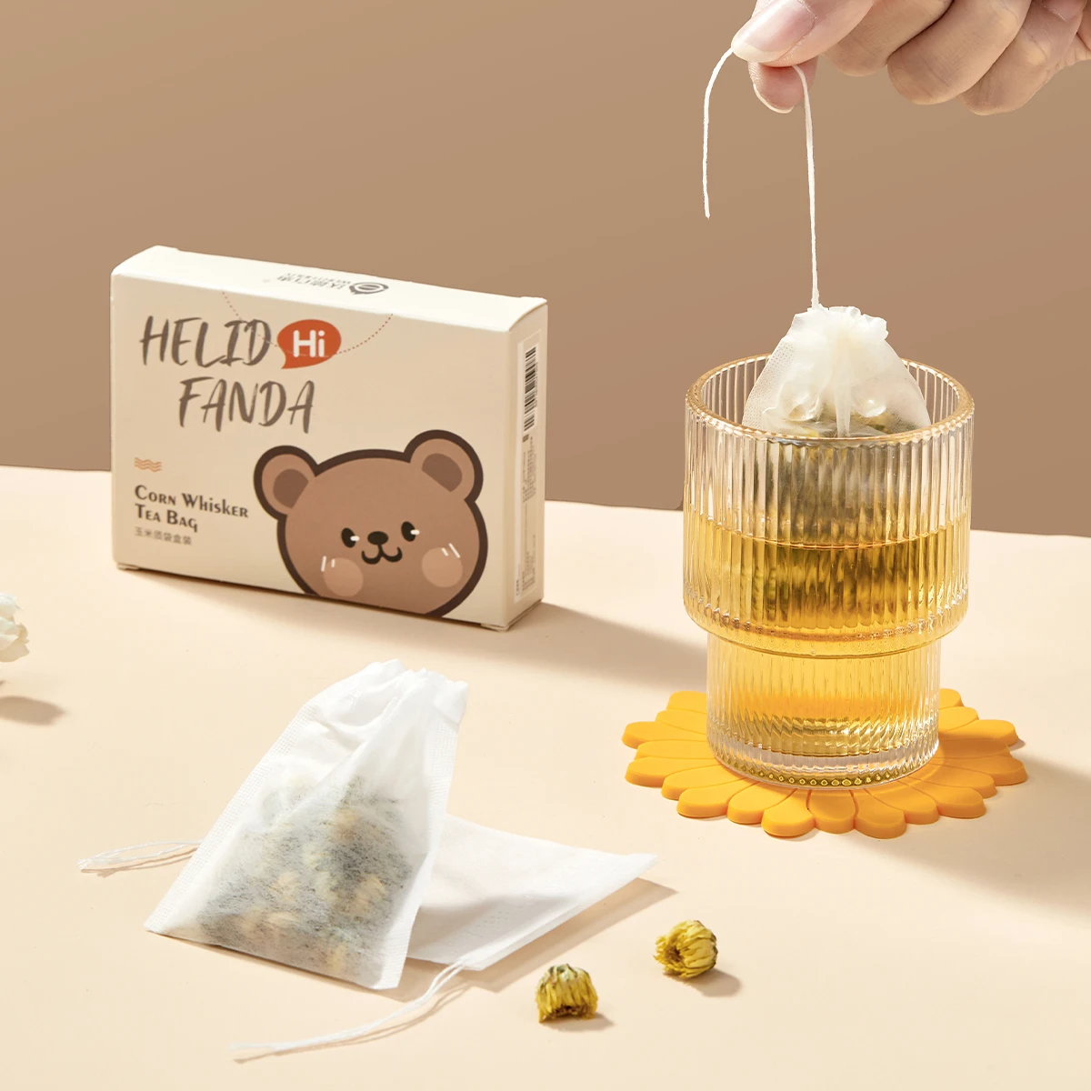 WORTHBUY food grade tea bags with drawstring 100/200 PCS non woven fabric disposable tea filter bag spice infuser bag tea infuser tea filter