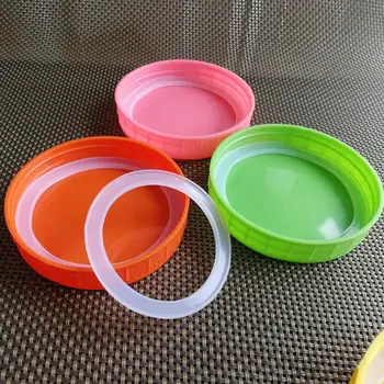 10PCS Reusable Silicone Seals Plastic Storage Lids Gaskets For Leak Proof Mason Jar Lids O-ring 70/86mm Mason Jar Lids Gaskets 1