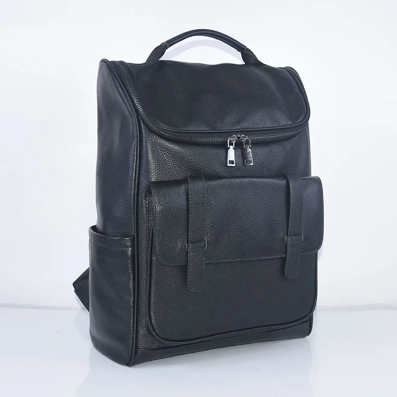 Leather Backpack Male Head Layer Cowhide Fashion Trend Travel Large Capacity Leisure Student Books Computer Backpack