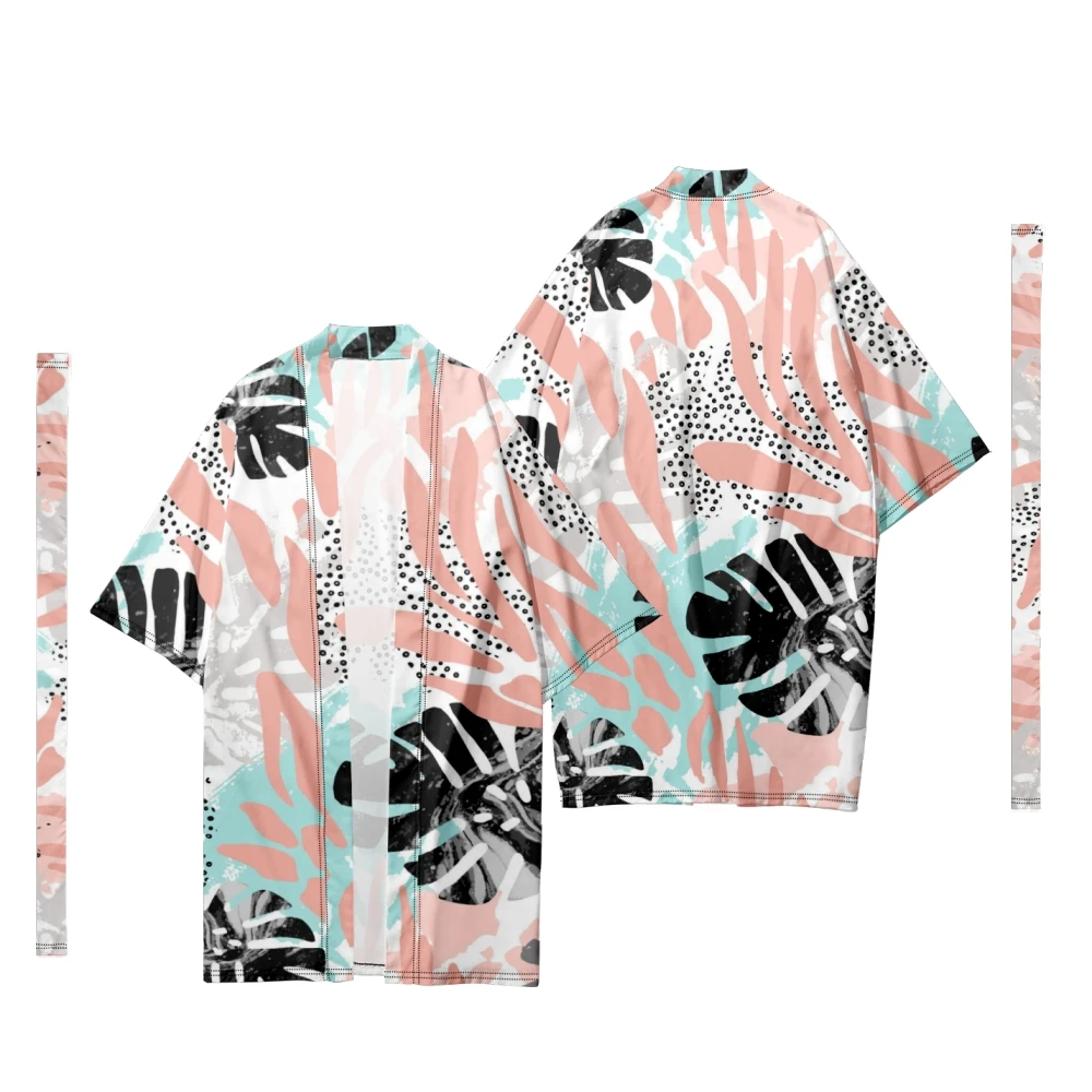 Cardigan Kimono Lungo Giapponese Da Uomo Costume Da Samurai Kimono Camicia Kimono Tradizionale A Righe Animali Giacca Yukata 5