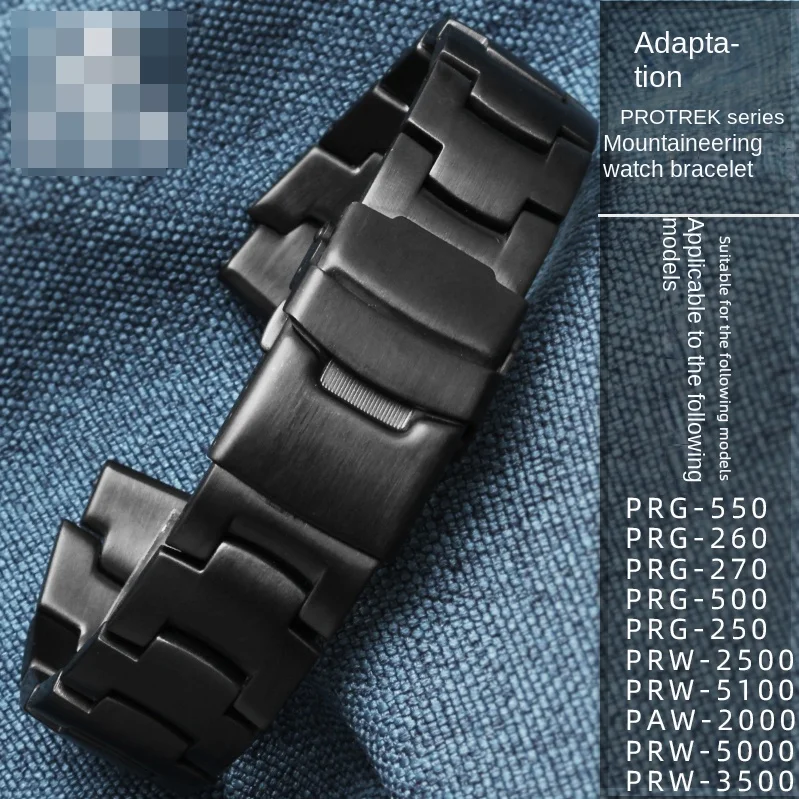 Solid Stainless Steel strap men For Casio PRG-250/PRG-260/PRG-280
