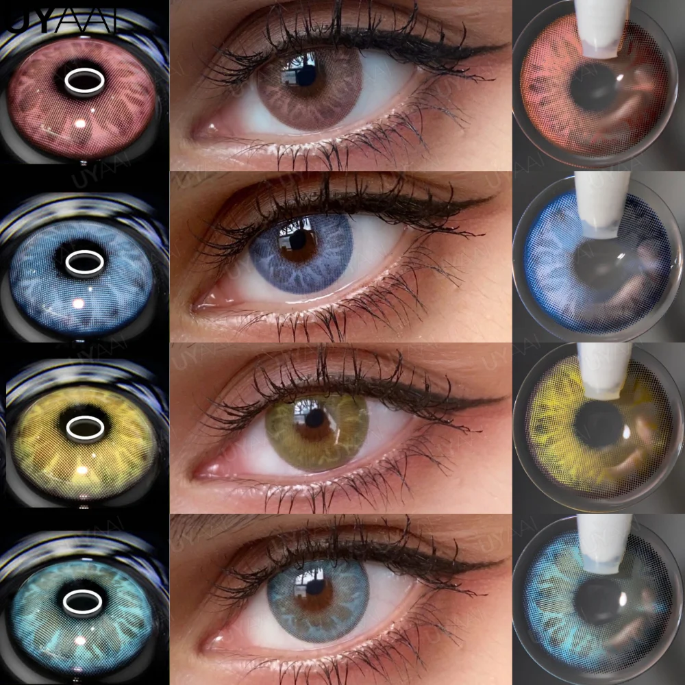 Lenti A Contatto Colorate Uyaai Per Occhi 1 Paio Di Lenti Rosa Colorate Cosmetici Lenti Colorate Blu Sconti Lenti Economiche Per Le Donne