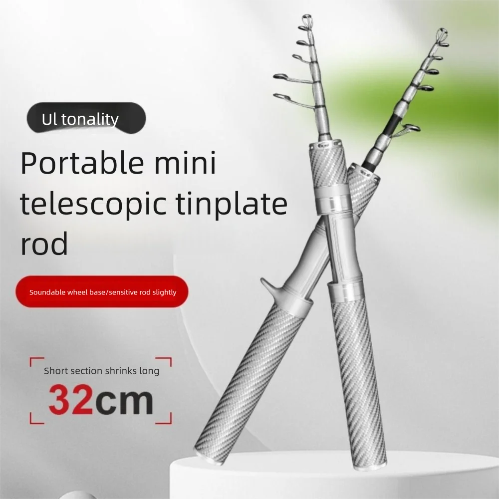 Telescopic Fishing Rod Full Kits Casting Rod Spincast Fishing Reel Feeder Rod Combo Glass Fibre Ultra Short Fishing Rod Set