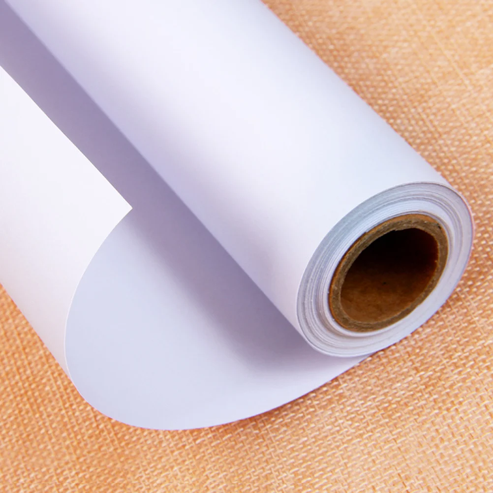 

White Kraft Paper Roll: 9m Drawing Paper Roll Easel Paper Roll Replacements for Wall Fadeless Bulletin Board Paper Wrapping